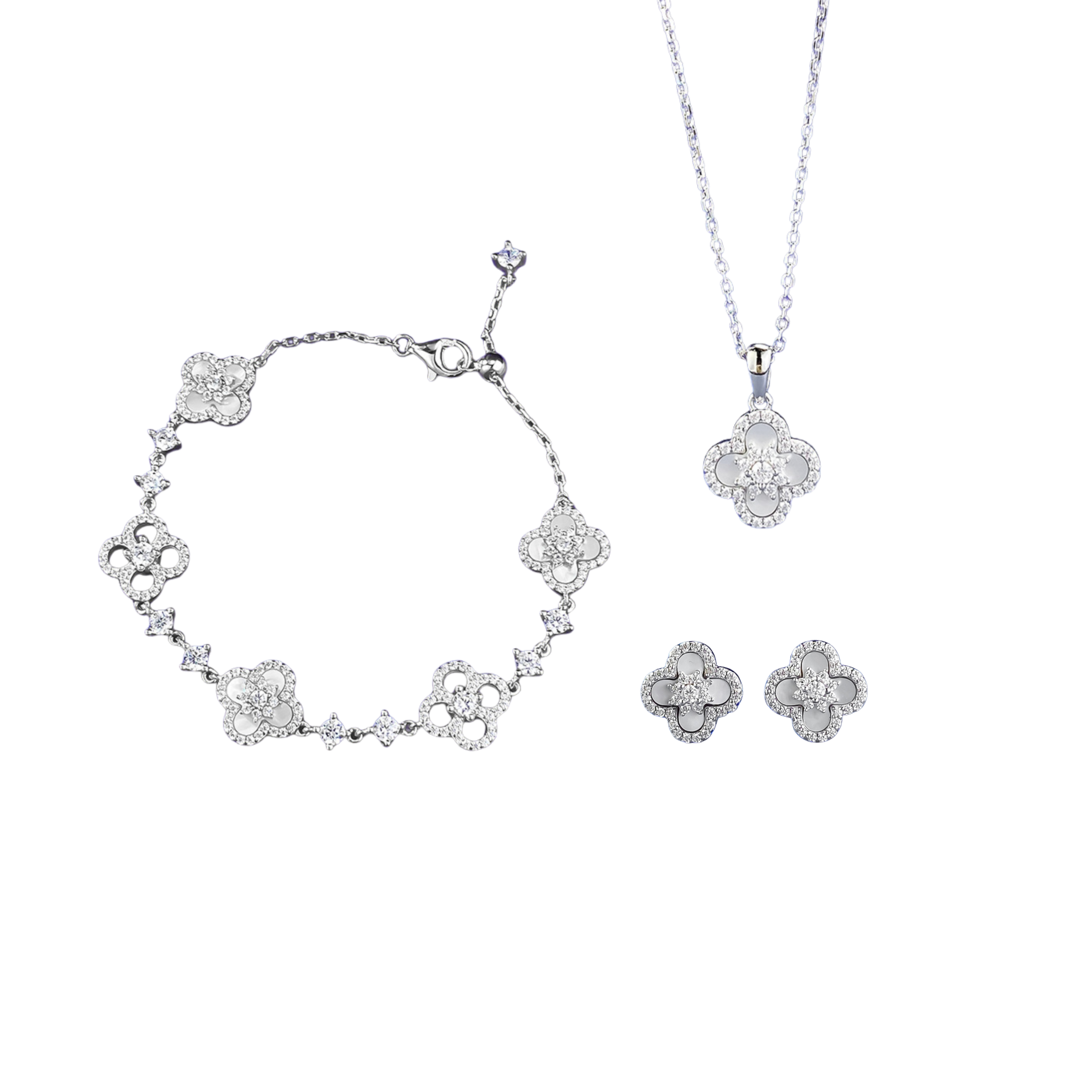 Sakura Clover Bracelet Jewelry Set