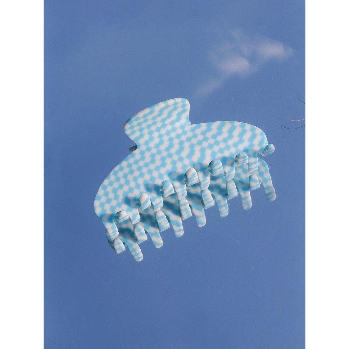 Blue Checkboard Hair Clip - Camillaboutiqueco camillaboutiqueshop.com
