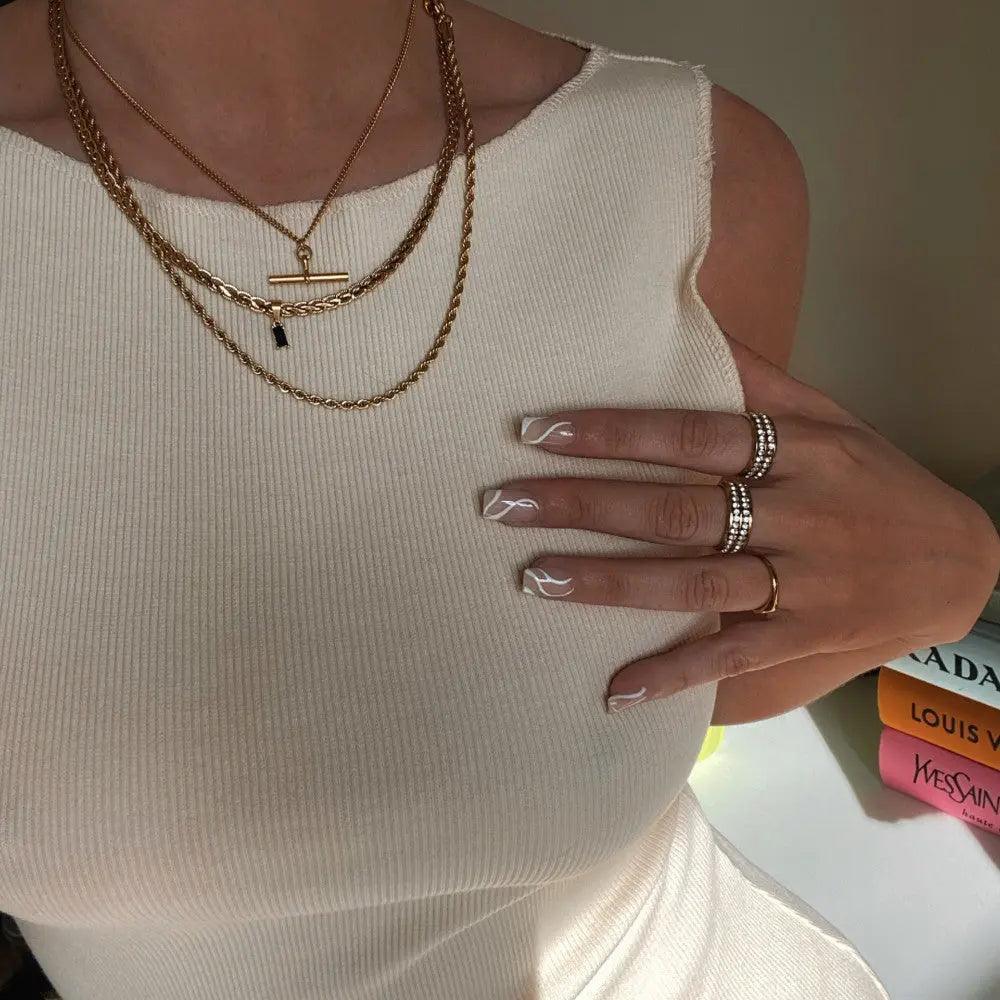 BRAIDED LUXE CHAIN WITH SIMPLE CHARM - Camillaboutiqueco camillaboutiqueshop.com