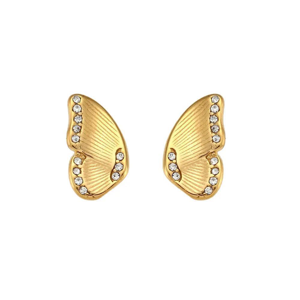 Butterfly Wing Double Piercing Earrings - Camillaboutiqueco camillaboutiqueshop.com
