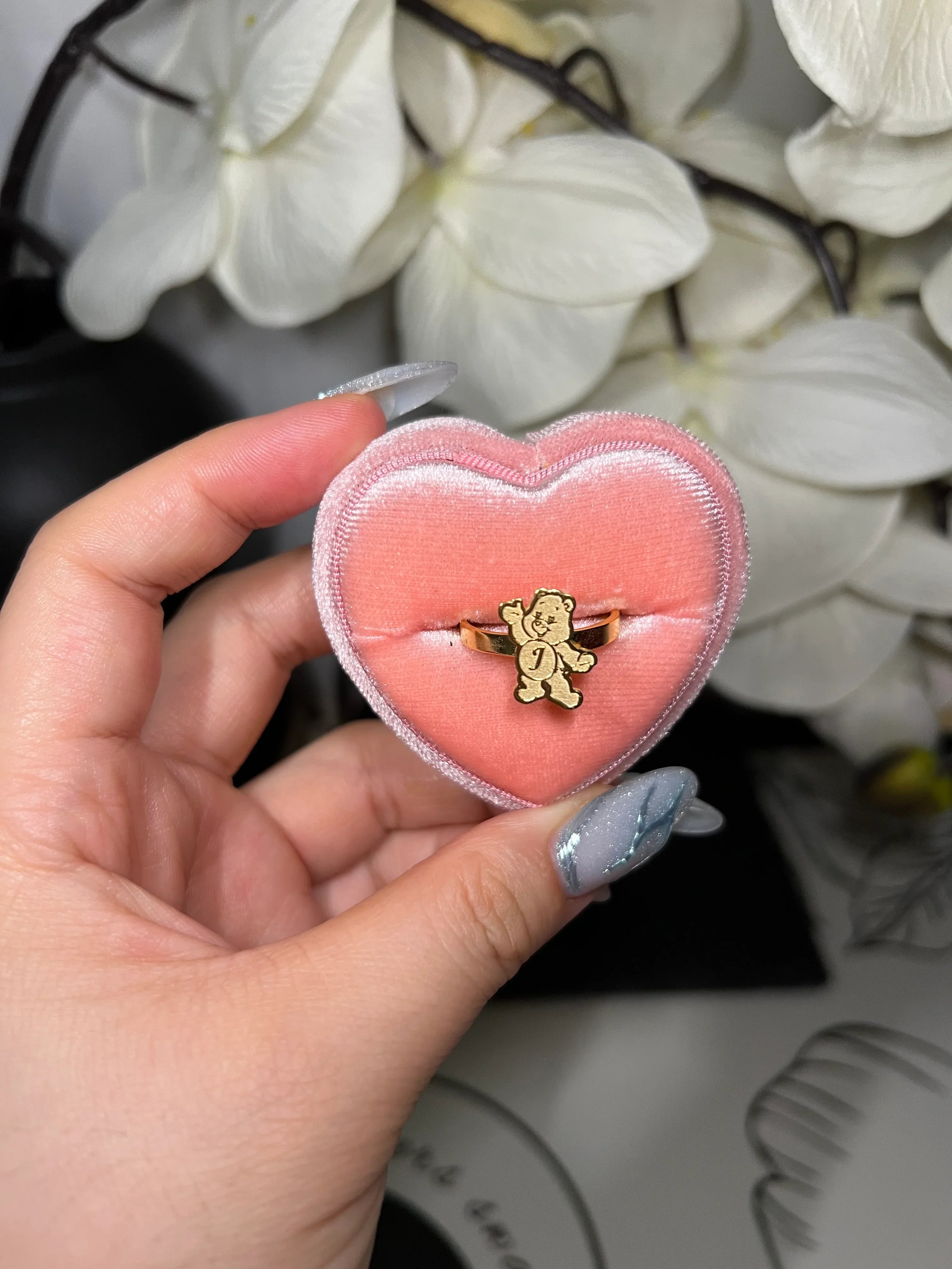 Custom Care Bears Initial Ring - Camillaboutiqueshop