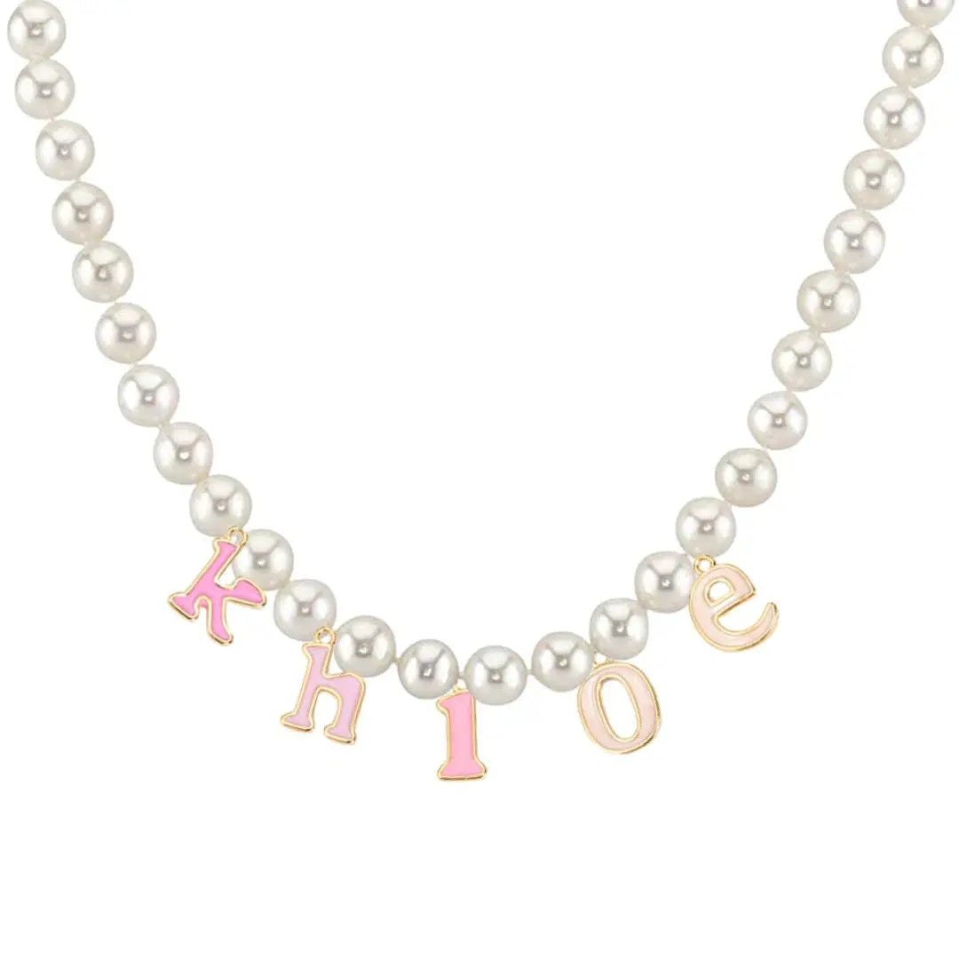 Custom Pearl Name Necklace - Camillaboutiqueco camillaboutiqueshop.com