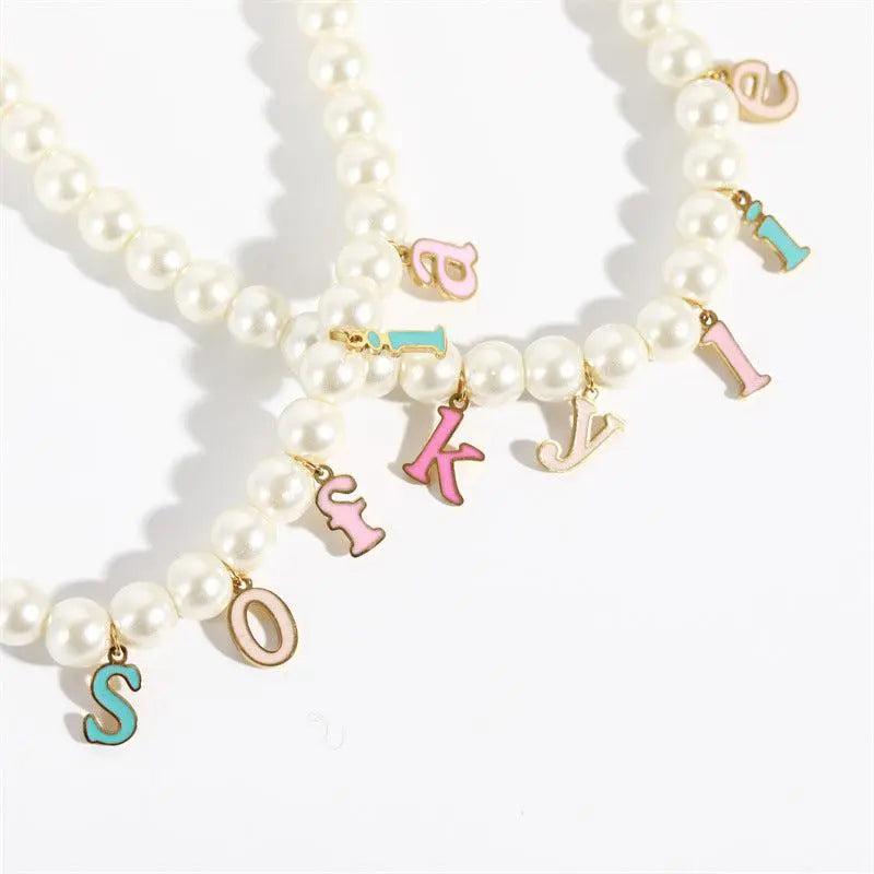 Custom Pearl Name Necklace - Camillaboutiqueco camillaboutiqueshop.com