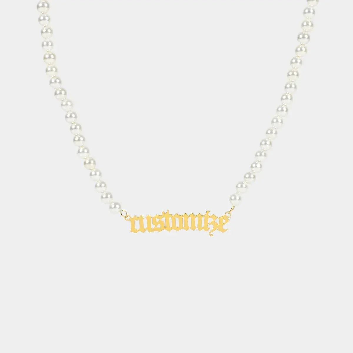Custom Pearl Name Necklace - Camillaboutiqueshop