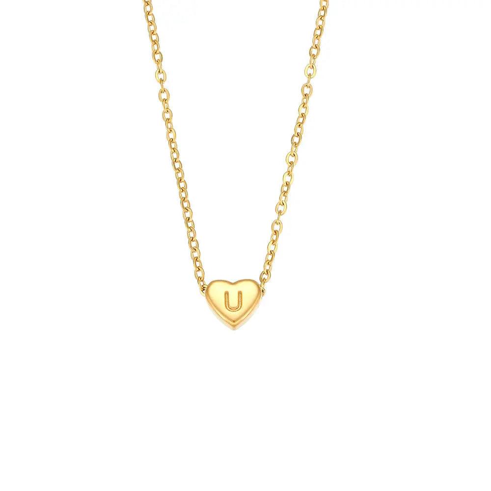 Dainty Initial Heart Necklace - Camillaboutiqueco camillaboutiqueshop.com