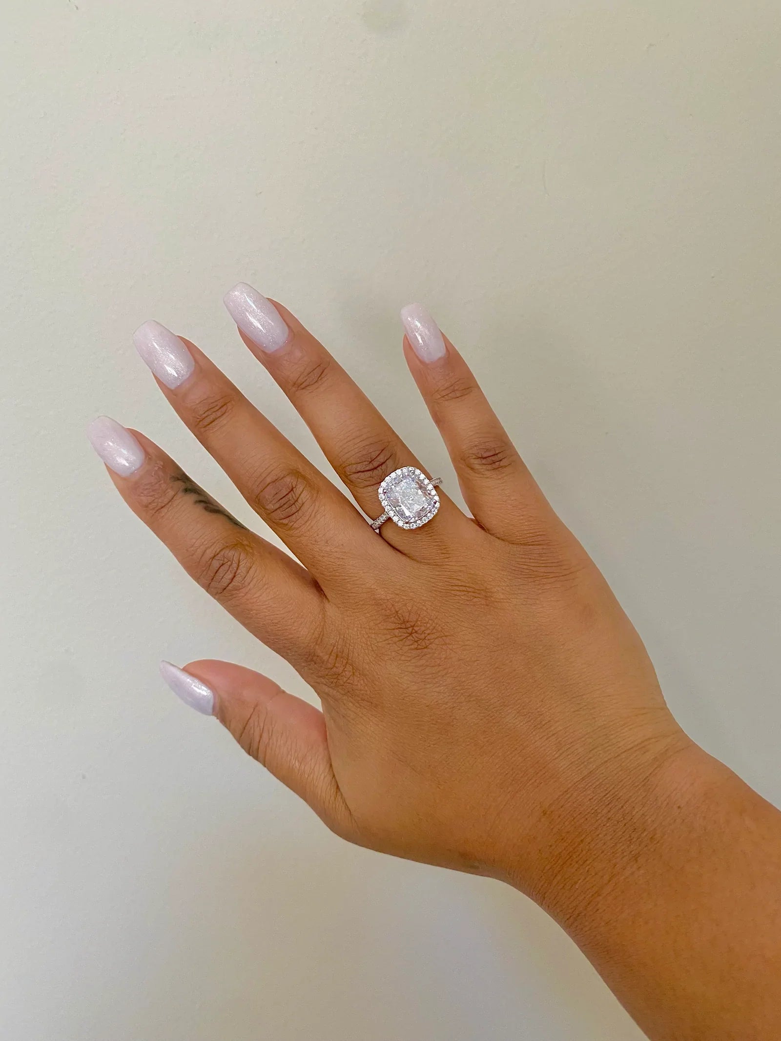 Elegant Halo Cushion Cut Engagement Ring In Sterling Silver - Camillaboutiqueco camillaboutiqueshop.com