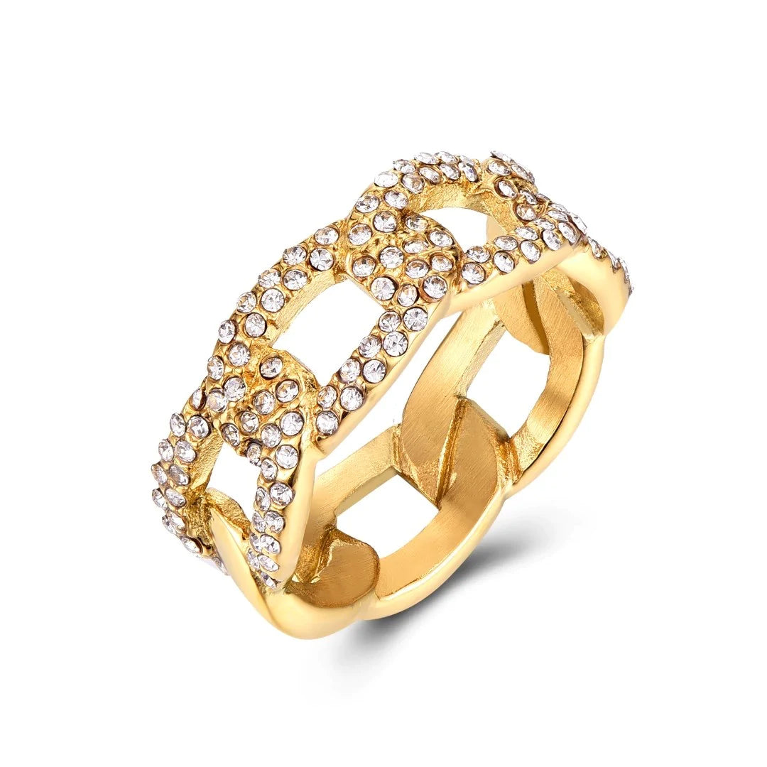 Essential Iced Chain Link Ring - Camillaboutiqueco camillaboutiqueshop.com