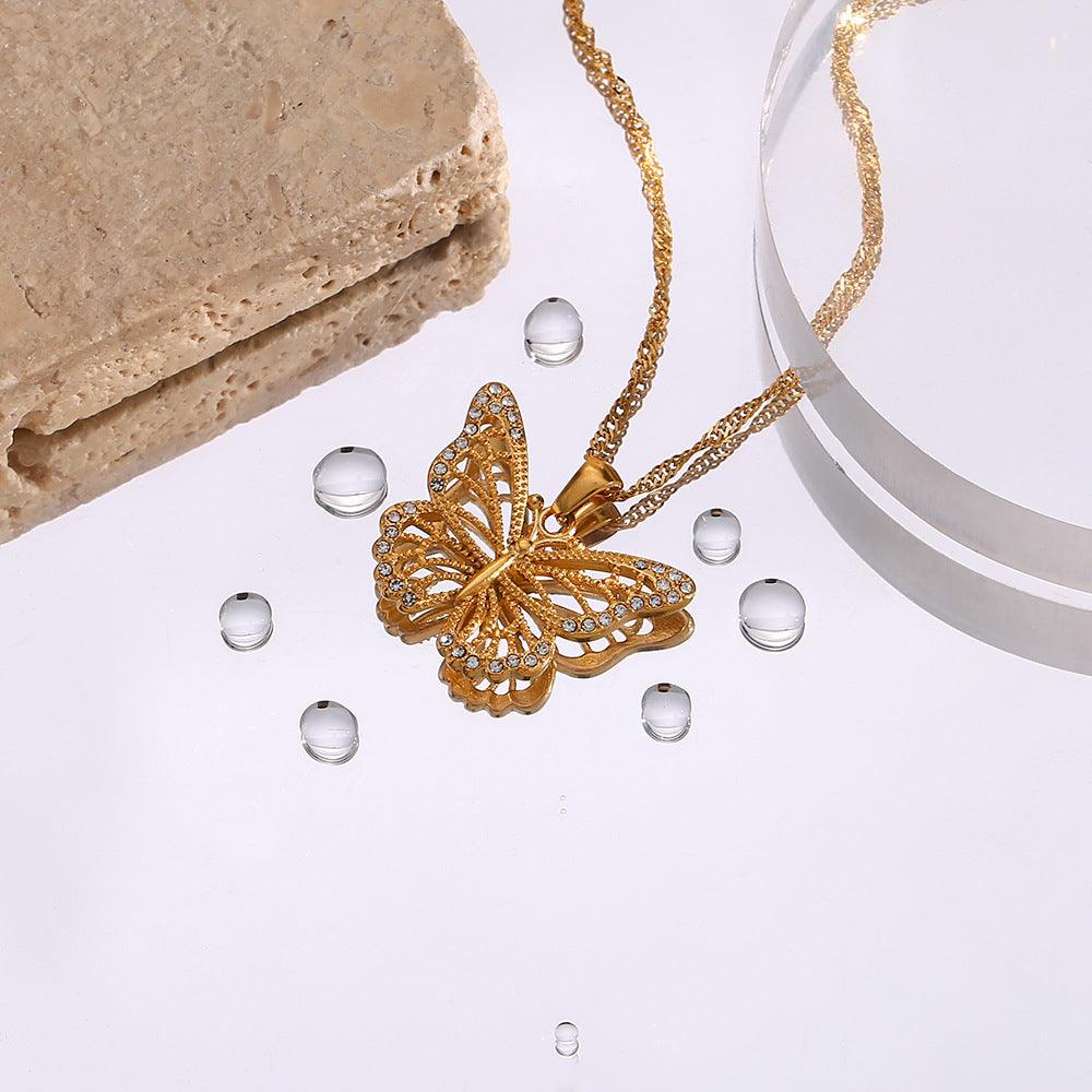 Gold Butterfly Necklace - Camillaboutiqueco camillaboutiqueshop.com