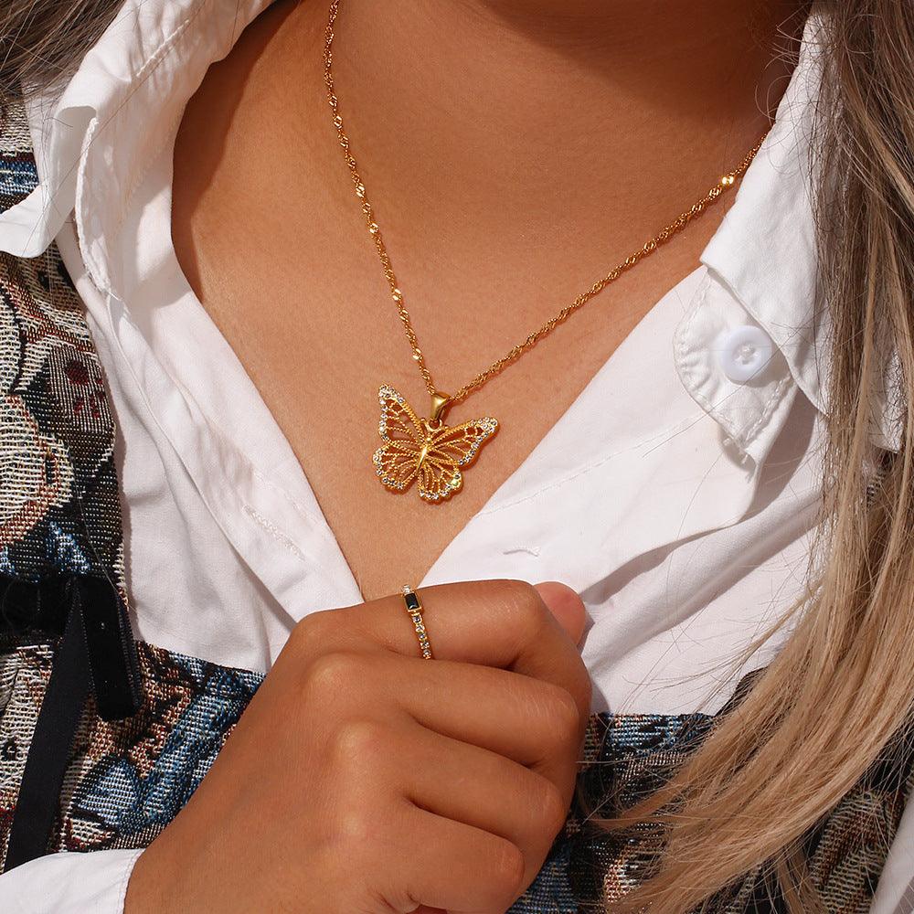 Gold Butterfly Necklace - Camillaboutiqueco camillaboutiqueshop.com
