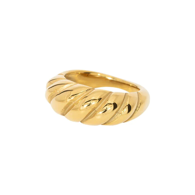 Gold Croissant Dome Ring - Camillaboutiqueco camillaboutiqueshop.com