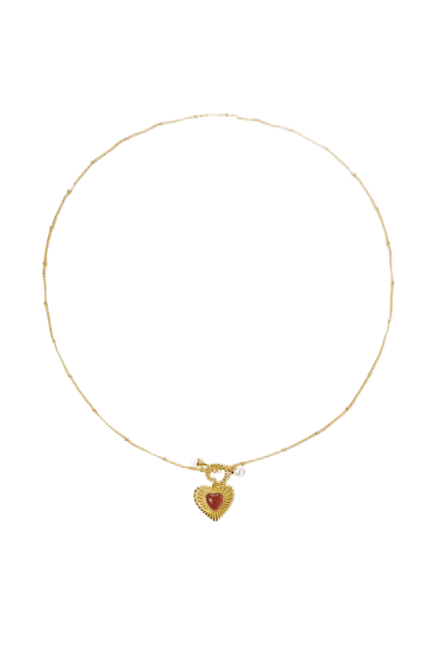 Helena Carnelian Heart Necklace - Camillaboutiqueco camillaboutiqueshop.com