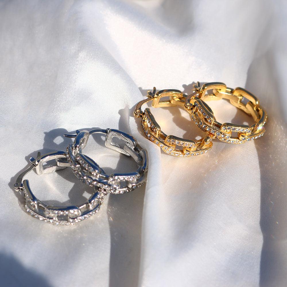 Linked Hoop Earrings - Camillaboutiqueco camillaboutiqueshop.com