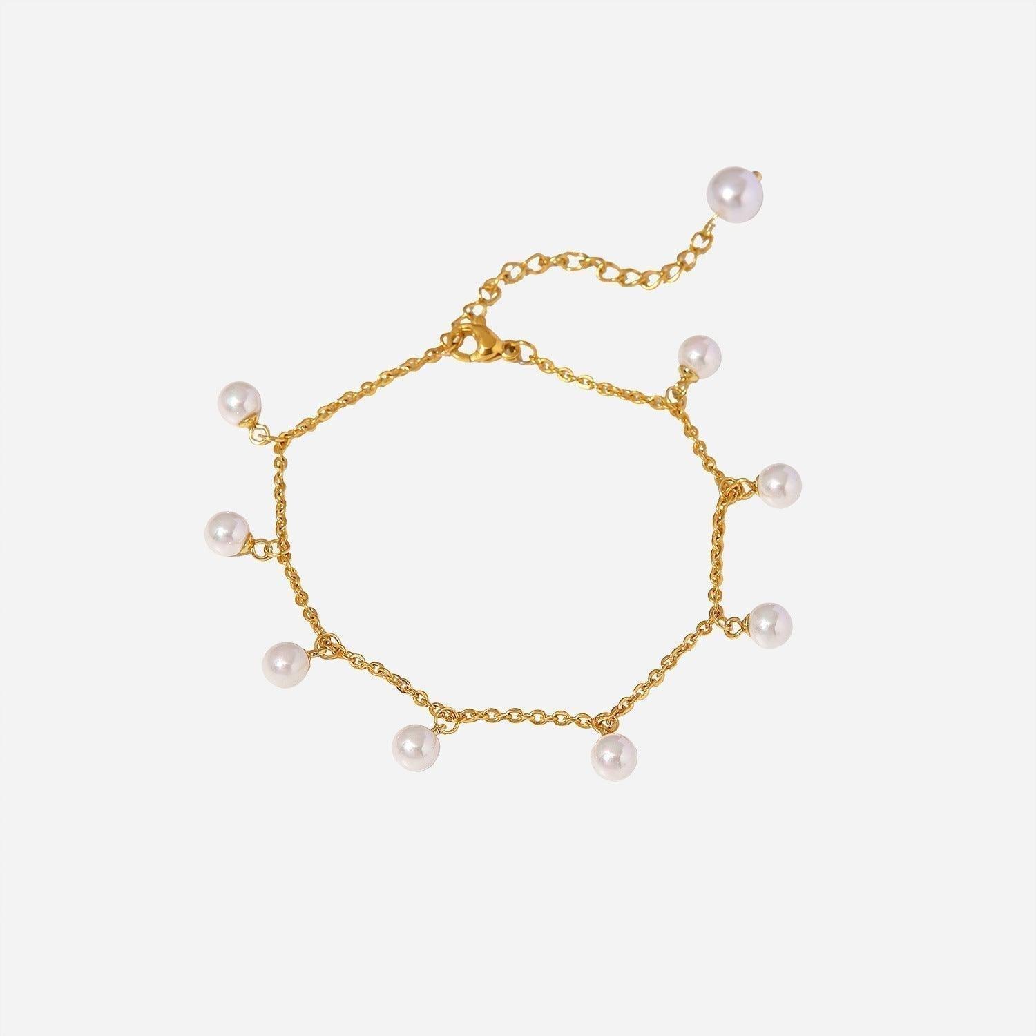 Multi Pearl Drop Anklet - Camillaboutiqueco camillaboutiqueshop.com