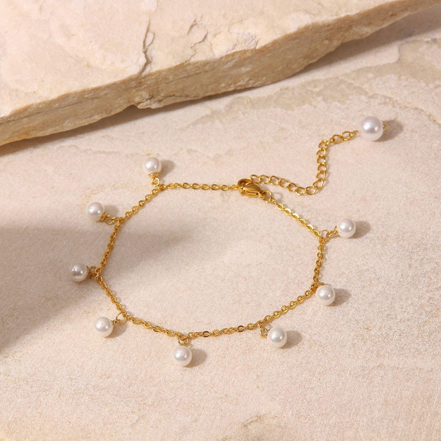 Multi Pearl Drop Anklet - Camillaboutiqueco camillaboutiqueshop.com