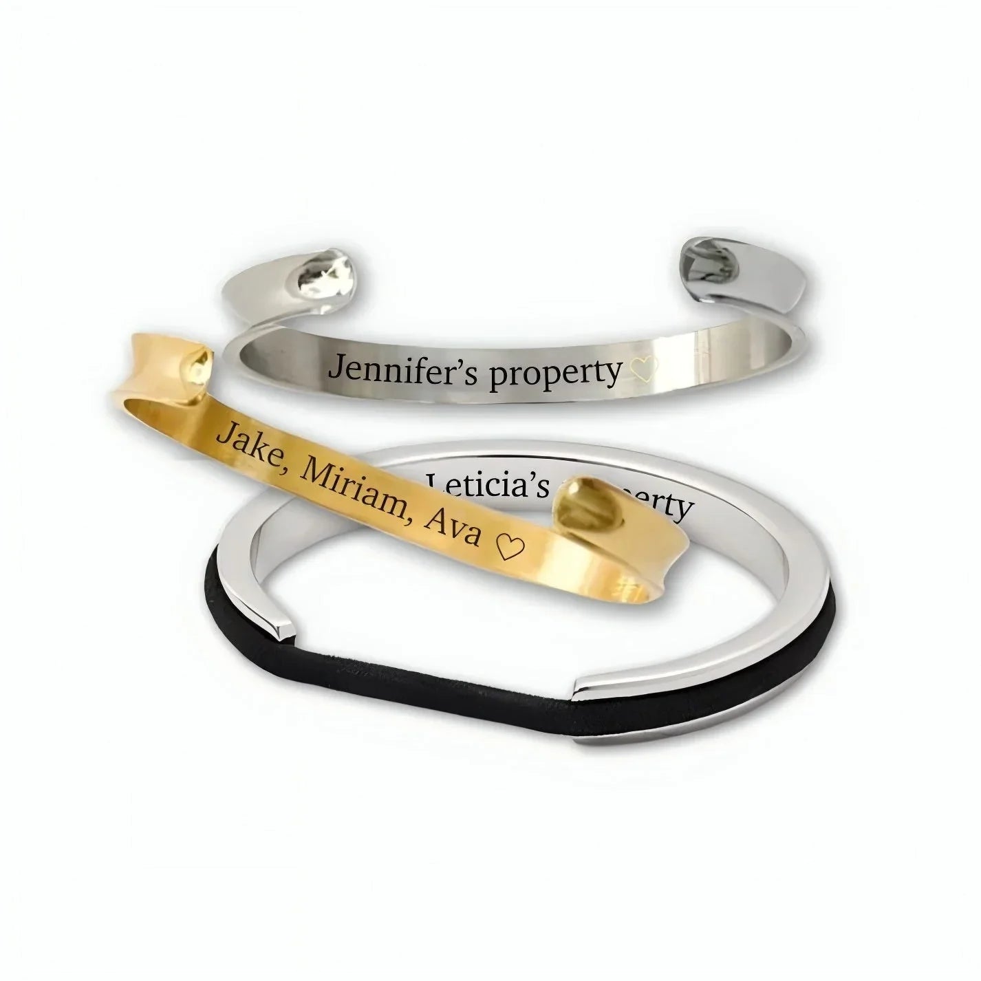 Personalized Signature Hair Tie Holder Cuff Bracelet - Camillaboutiqueshop
