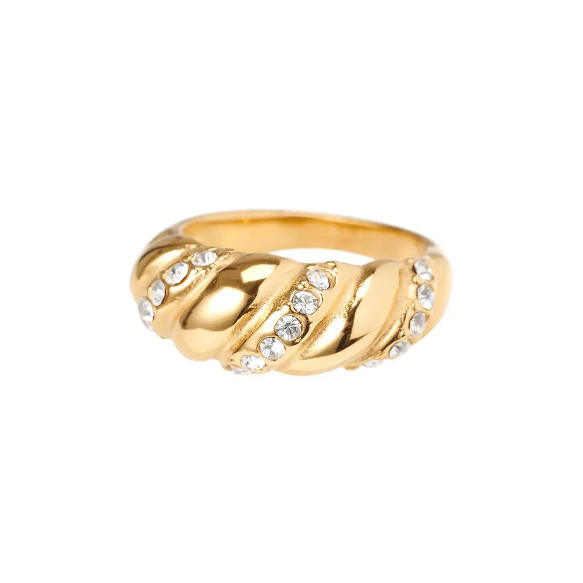 Sparkle Croissant Dome Ring - Camillaboutiqueco camillaboutiqueshop.com