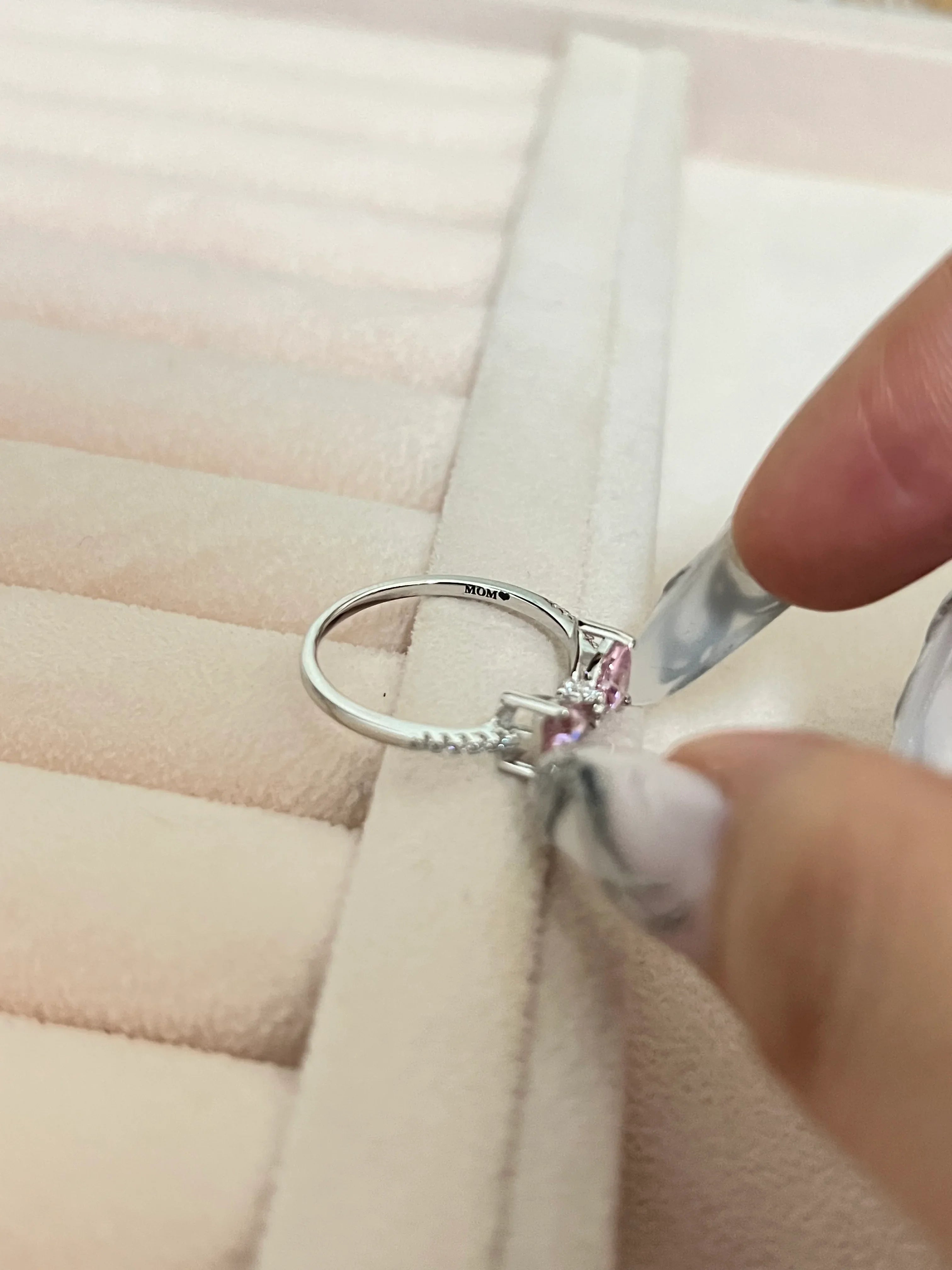 Sparkling Pink Bow Ring - Camillaboutiqueshop