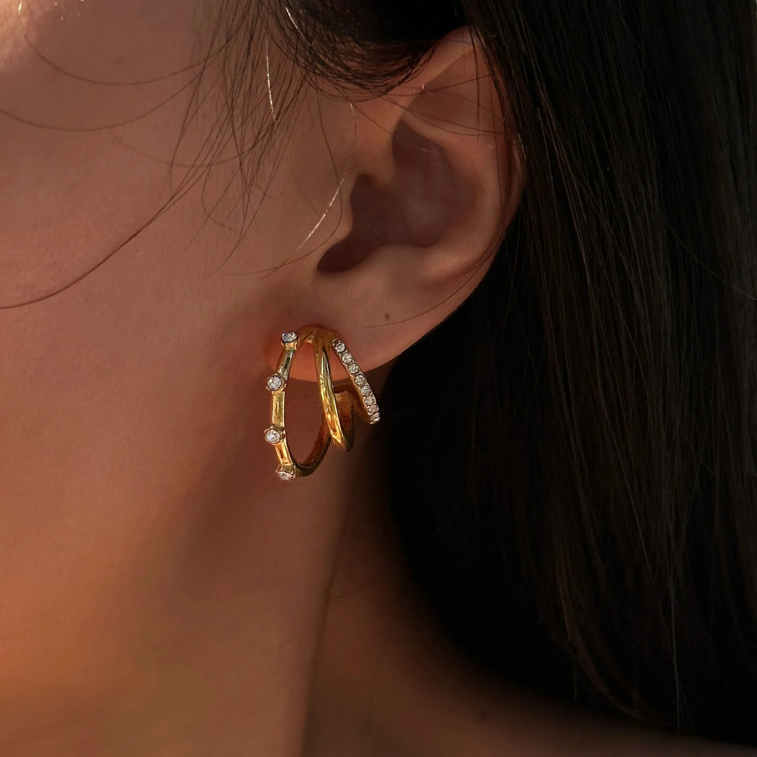 STRASS HOOP EARRING - Camillaboutiqueshop