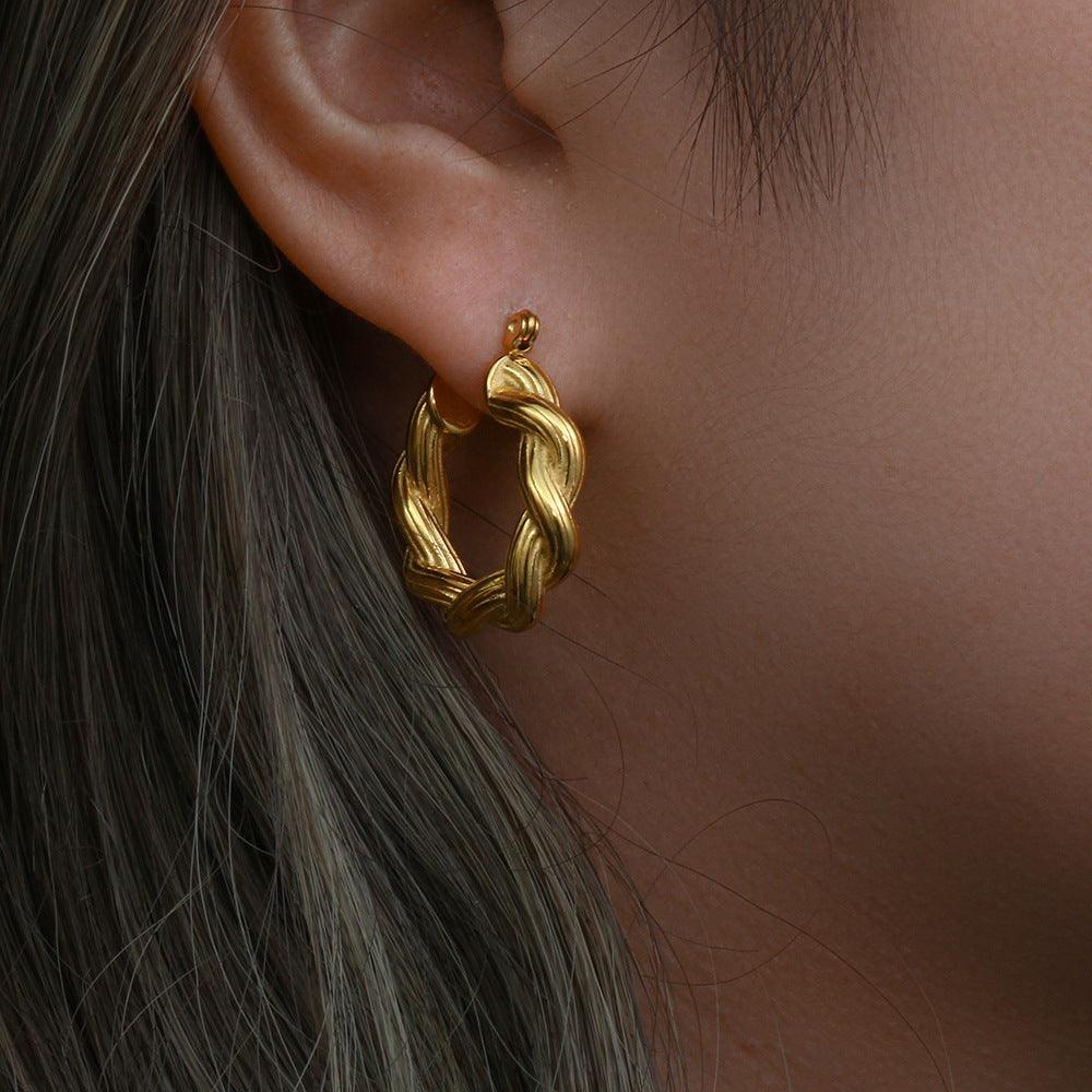 Twisted Hoop Earrings - Camillaboutiqueco camillaboutiqueshop.com