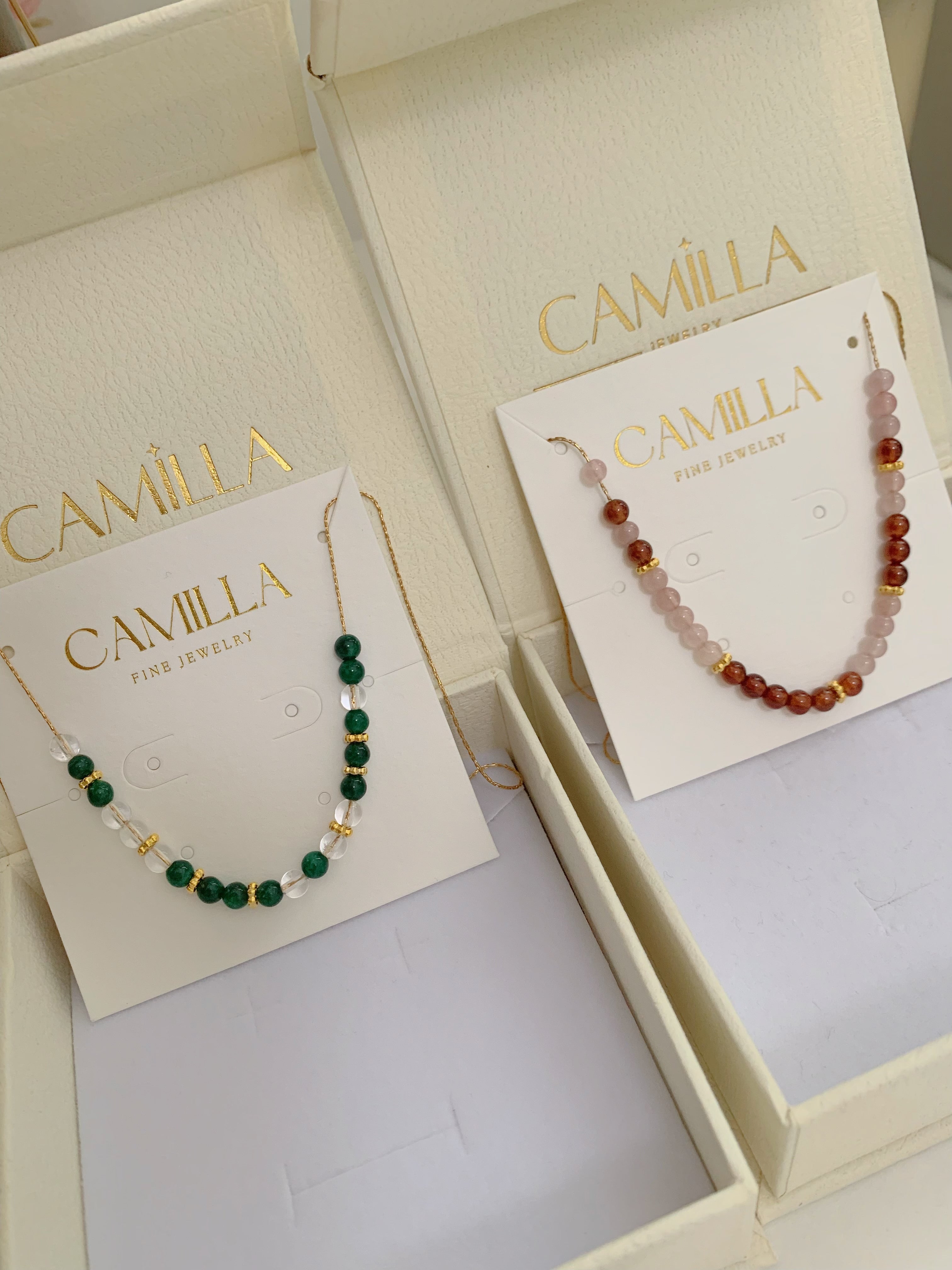 Custom Birthstone Morse Code Necklace - camillaboutiqueshop