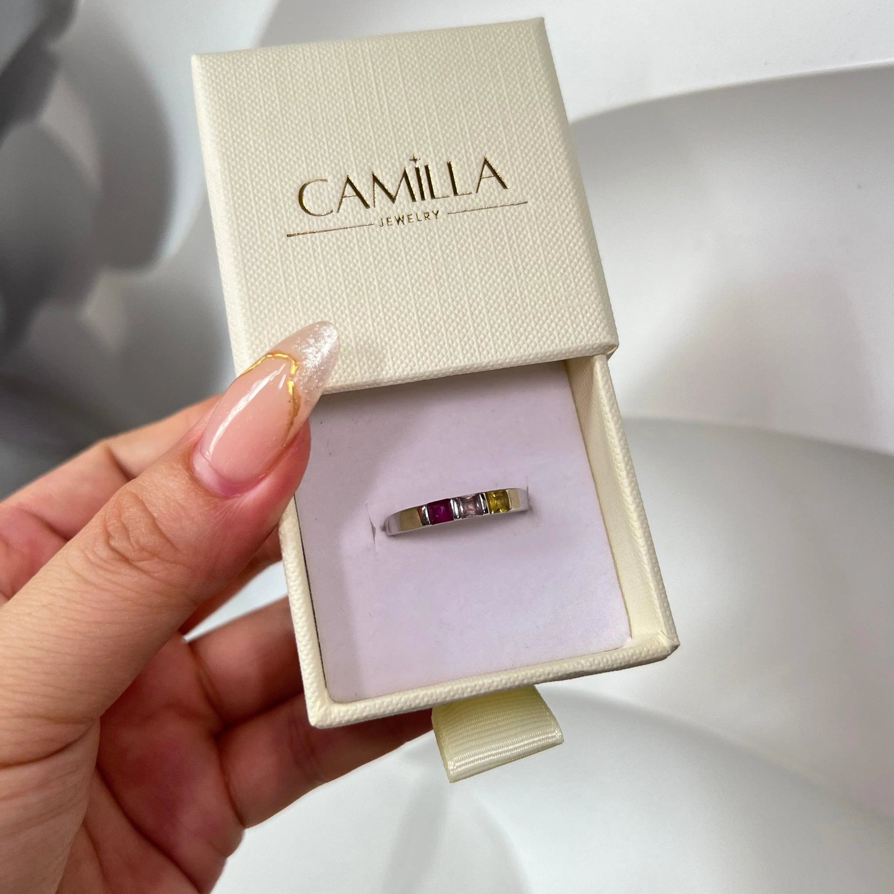 1-7 BIRTHSTONE SINGLE BAND RING - camillaboutiqueshop