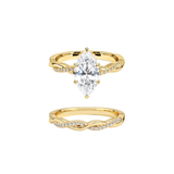 'FOREVER LOVE' MARQUISE-MOISSANIT-RING-SET 2 KARAT – GOLD