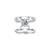 'FOREVER LOVE' PRINZESSIN MOISSANIT RINGSET 2 KARAT - GOLD