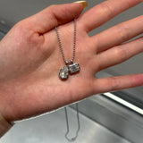 Emeral Solitaire Cut  Necklace