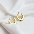 18K Gold Basic Thick Chunky Hoop Earrings - Camillaboutiqueco camillaboutiqueshop.com