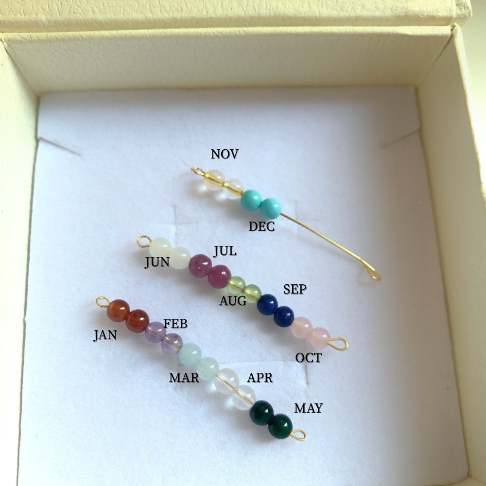 Custom Birthstone Morse Code Necklace - camillaboutiqueshop