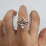 'Endless Love" Marquise Cut Moissanite Ring Set- 5ct