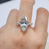 'Only U" Marquise Cut Moissanite Ring - 5ct