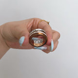 Crystal Statement Spinning Fidget Ring - camillaboutiqueshop