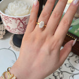 The " Evermore"Oval Cut Moissanite Ring - 4.5ct