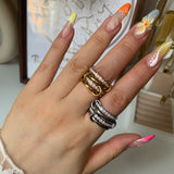 Hailey Interlocking Ring Stack - camillaboutiqueshop