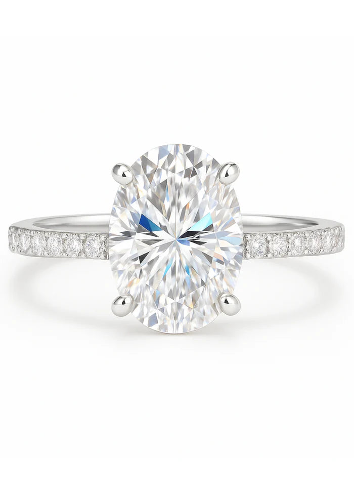 'ELLA' OVAL CUT MOISSANITE RING 3CT