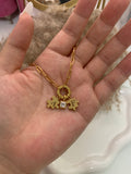 2 Puzzle Initial & Birthstone Necklace - camillajewelry