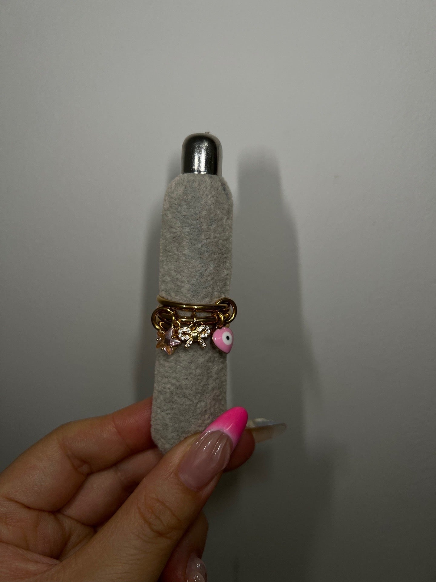 Pink Girly Charm Ring