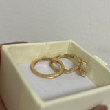 'FOREVER LOVE' MARQUISE-MOISSANIT-RING-SET 2 KARAT – GOLD
