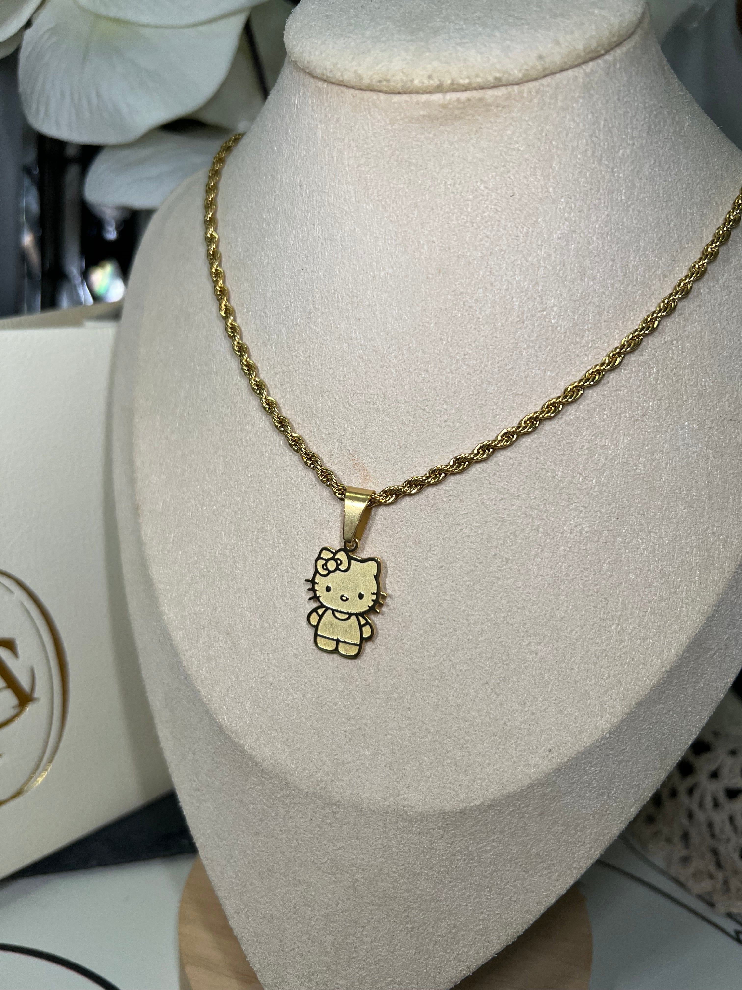 Custom Hello Kitty Full Body Pendant Necklace