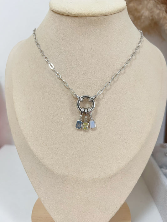 Three Birthstone Necklace