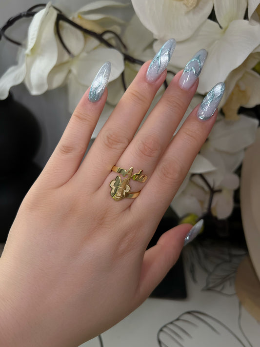 Custom Minnie Mouse Name Ring