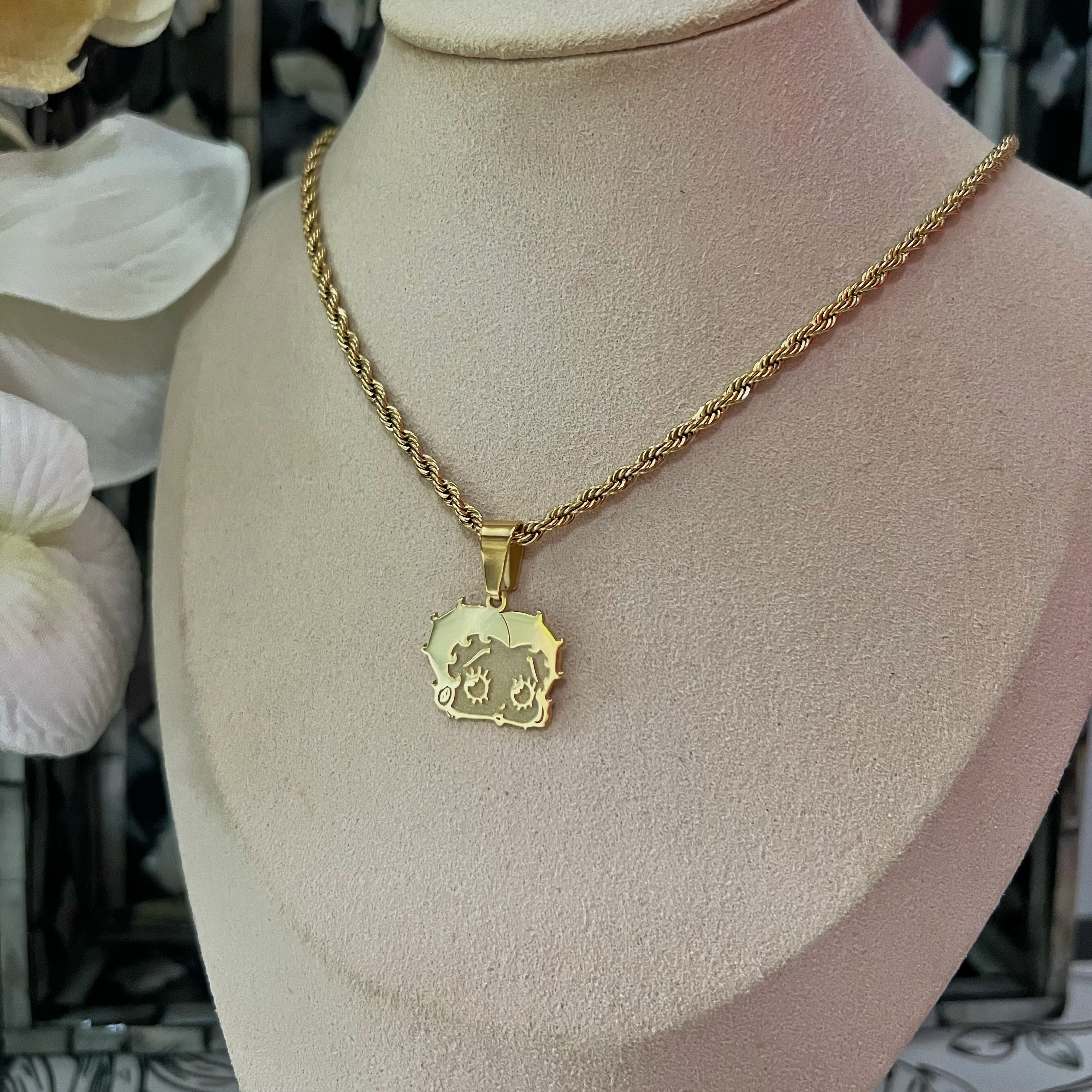 Custom Betty Boop Pendant Necklace