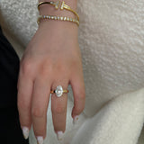 The " Evermore"Oval Cut Moissanite Ring - 4.5ct