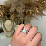 'FOREVER LOVE' CUSHION MOISSANITE RING SET 2CT