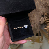 'FOREVER LOVE' OVAL MOISSANITE RING SET 2CT - GOLD