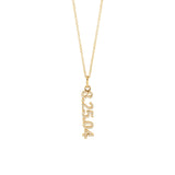 Custom Pavé Date Vertical  Necklace