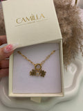 2 Puzzle Initial & Birthstone Necklace - camillajewelry