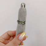 Silver Halo Birthstone Interlock Stacking Ring - camillaboutiqueshop