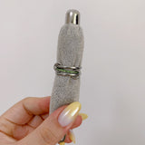 Silver Halo Birthstone Interlock Stacking Ring - camillaboutiqueshop